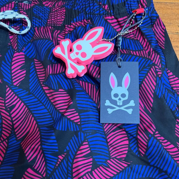 NWT PSYCHO BUNNY MENS CARDEN SWIM SHORTS Men's XL ACP Lined - Picture 2 of 10